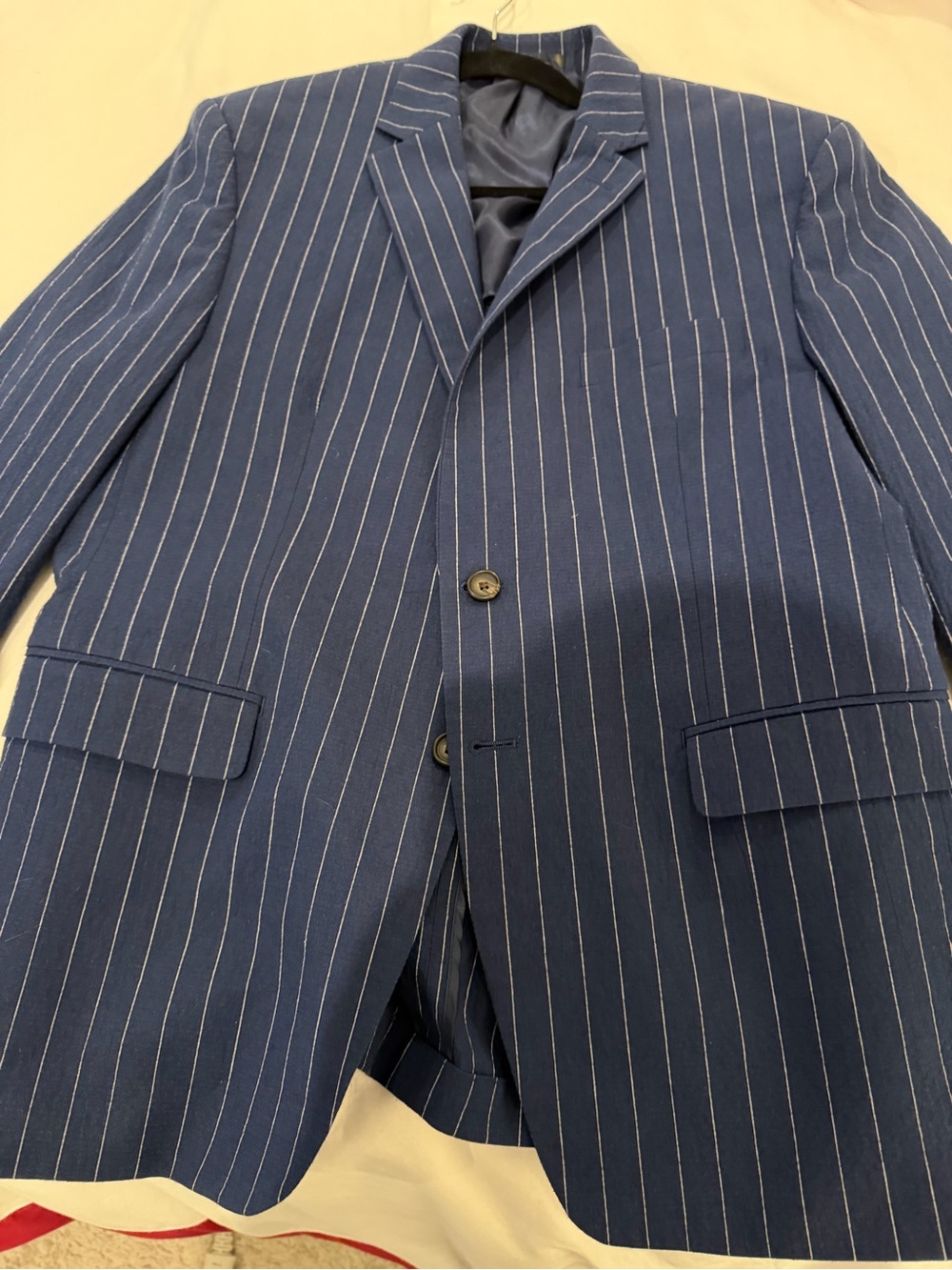 Lauren Ralph Lauren Navy Pinstripe Blazer 42S